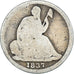 Coin, United States, Seated Liberty Half Dime, Half Dime, 1837, U.S. Mint