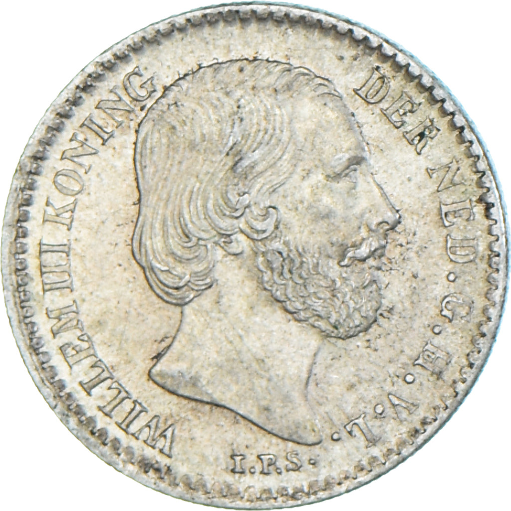 Coin, Netherlands, William III, 10 Cents, 1882, AU(50-53), Silver, KM:80