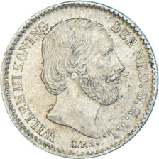 Coin, Netherlands, William III, 10 Cents, 1882, AU(50-53), Silver, KM:80