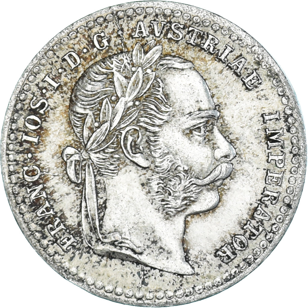 Munten, Oostenrijk, Franz Joseph I, 10 Kreuzer, 1872, ZF+, Zilver, KM:2206