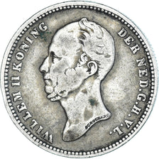 Coin, Netherlands, William II, 25 Cents, 1849, Utrecht, EF(40-45), Silver, KM:76