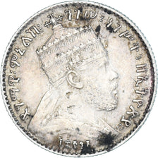 Moneta, Etiopia, Menelik II, Gersh, 1903, Paris, VF(30-35), Srebro, KM:12