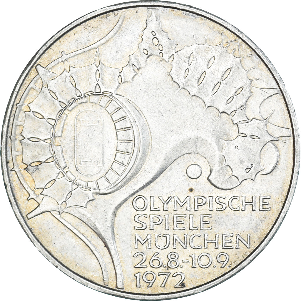Coin, GERMANY - FEDERAL REPUBLIC, 10 Mark, 1972, Munich, AU(55-58), Silver