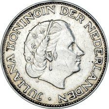 Coin, Netherlands, Juliana, 2-1/2 Gulden, 1959, EF(40-45), Silver, KM:185