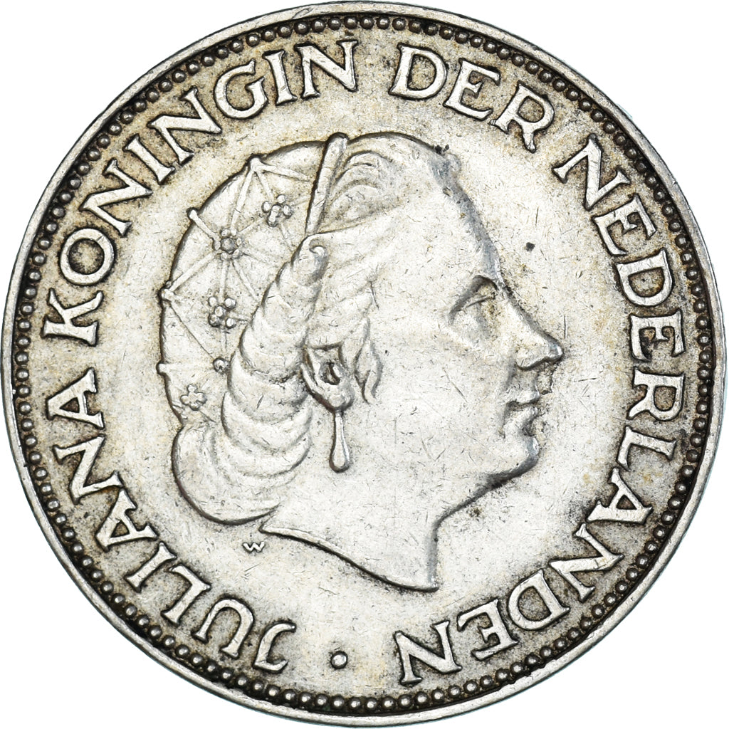 Monnaie, Pays-Bas, Juliana, 2-1/2 Gulden, 1960, TTB+, Argent, KM:185