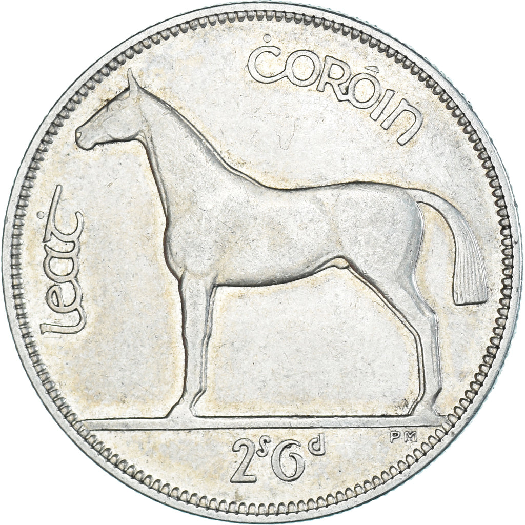 Monnaie, République d'Irlande, 1/2 Crown, 1928, Horse, TB, Argent, KM:8
