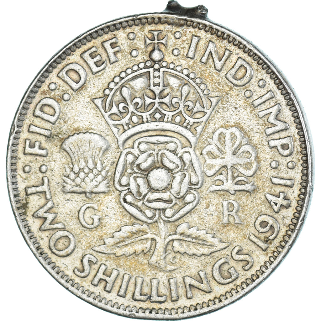 Coin, Great Britain, George VI, Two Shillings, 1941, British Royal Mint