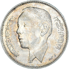 Coin, Morocco, al-Hassan II, 5 Dirhams, 1965/AH1384, Paris, AU(55-58), Silver