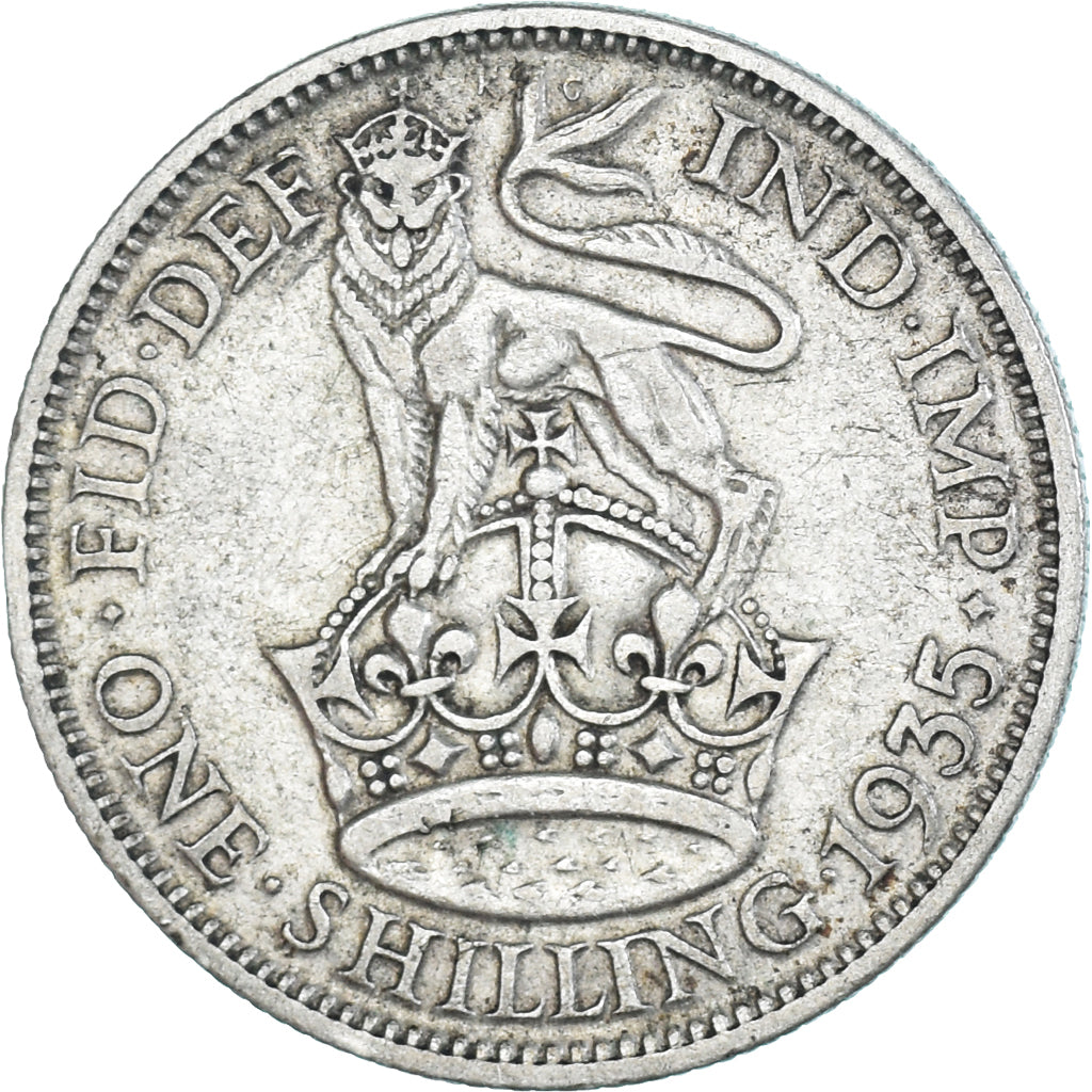 Coin, Great Britain, George V, Shilling, 1935, EF(40-45), Silver, KM:833