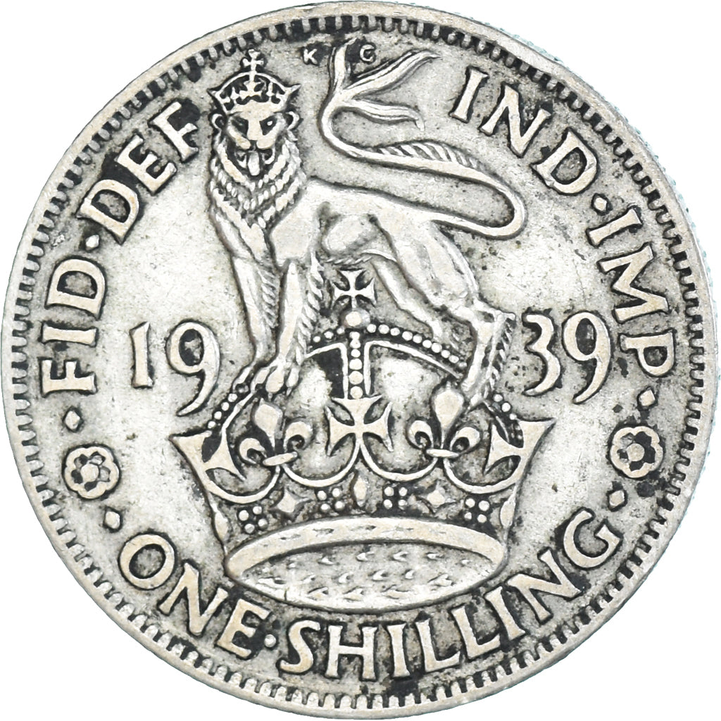 Coin, Great Britain, George VI, Shilling, 1939, EF(40-45), Silver, KM:854