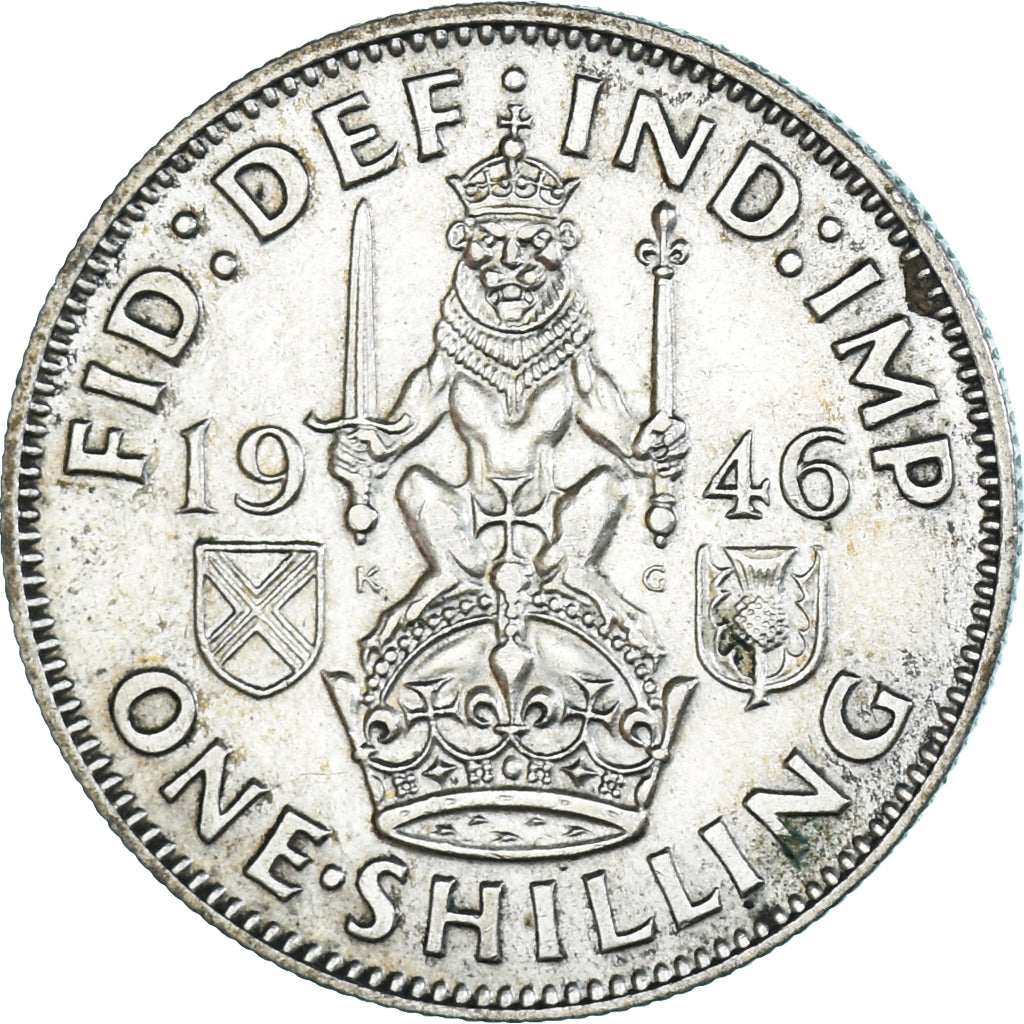Coin, Great Britain, George VI, Shilling, 1946, EF(40-45), Silver, KM:854