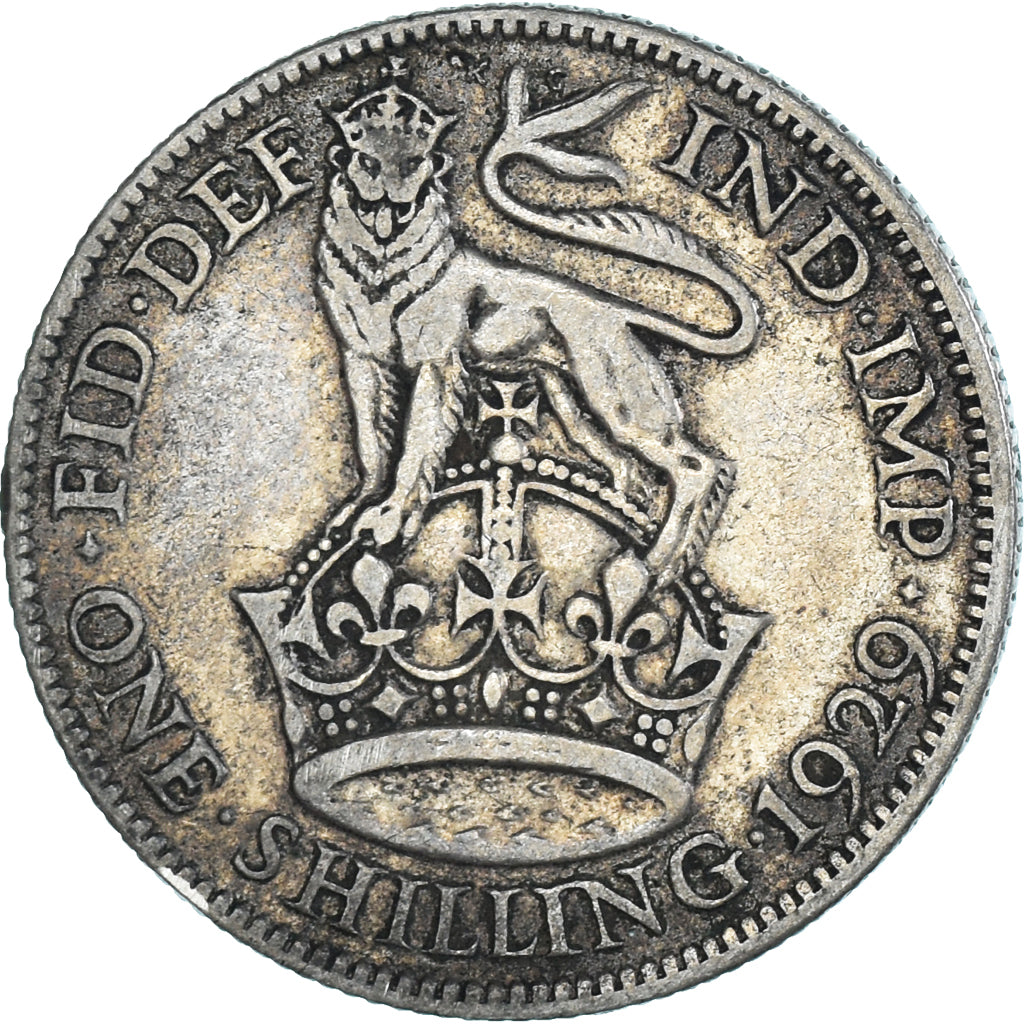 Coin, Great Britain, George V, Shilling, 1929, EF(40-45), Silver, KM:833