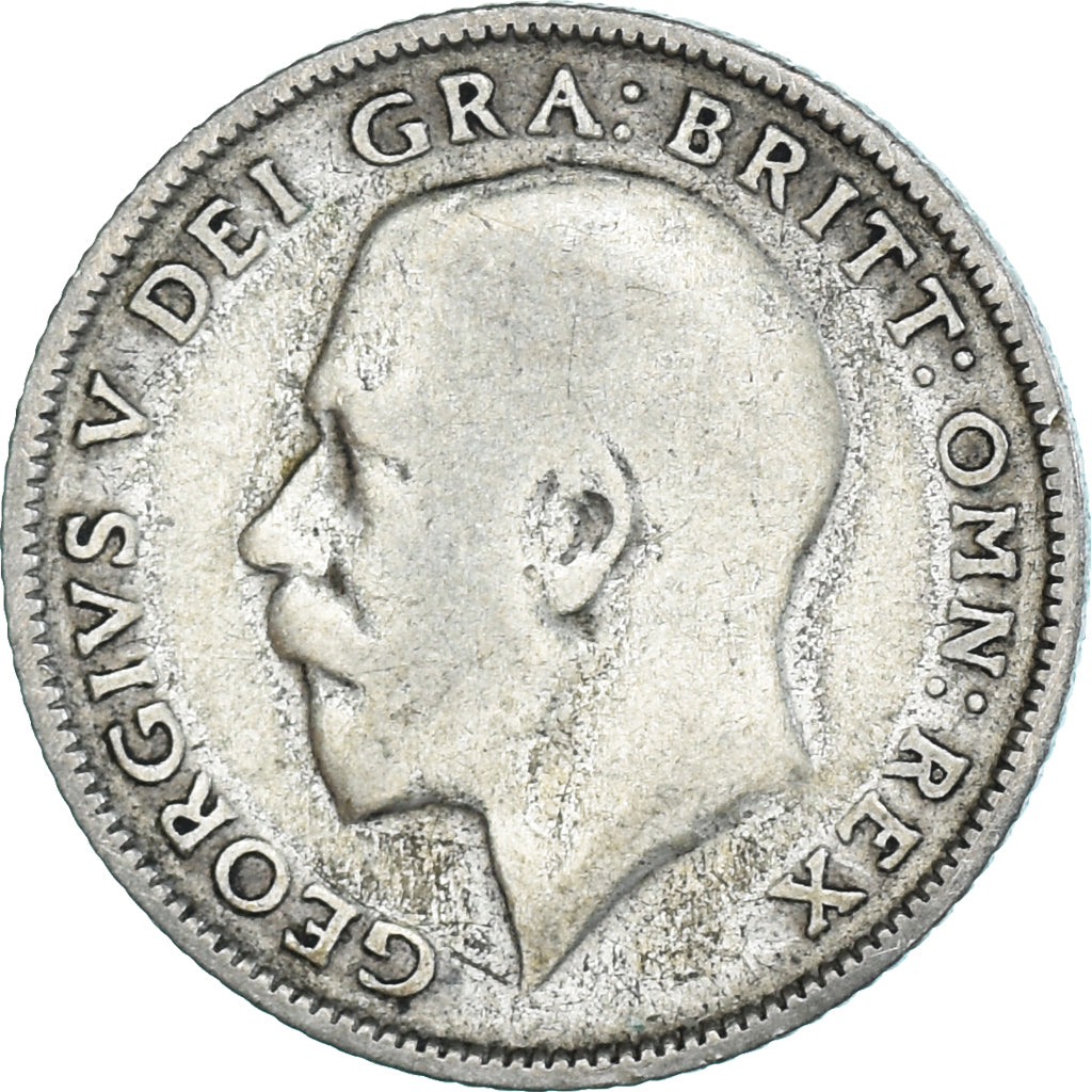 Coin, Great Britain, George V, 6 Pence, 1924, VF(20-25), Silver, KM:815a.1