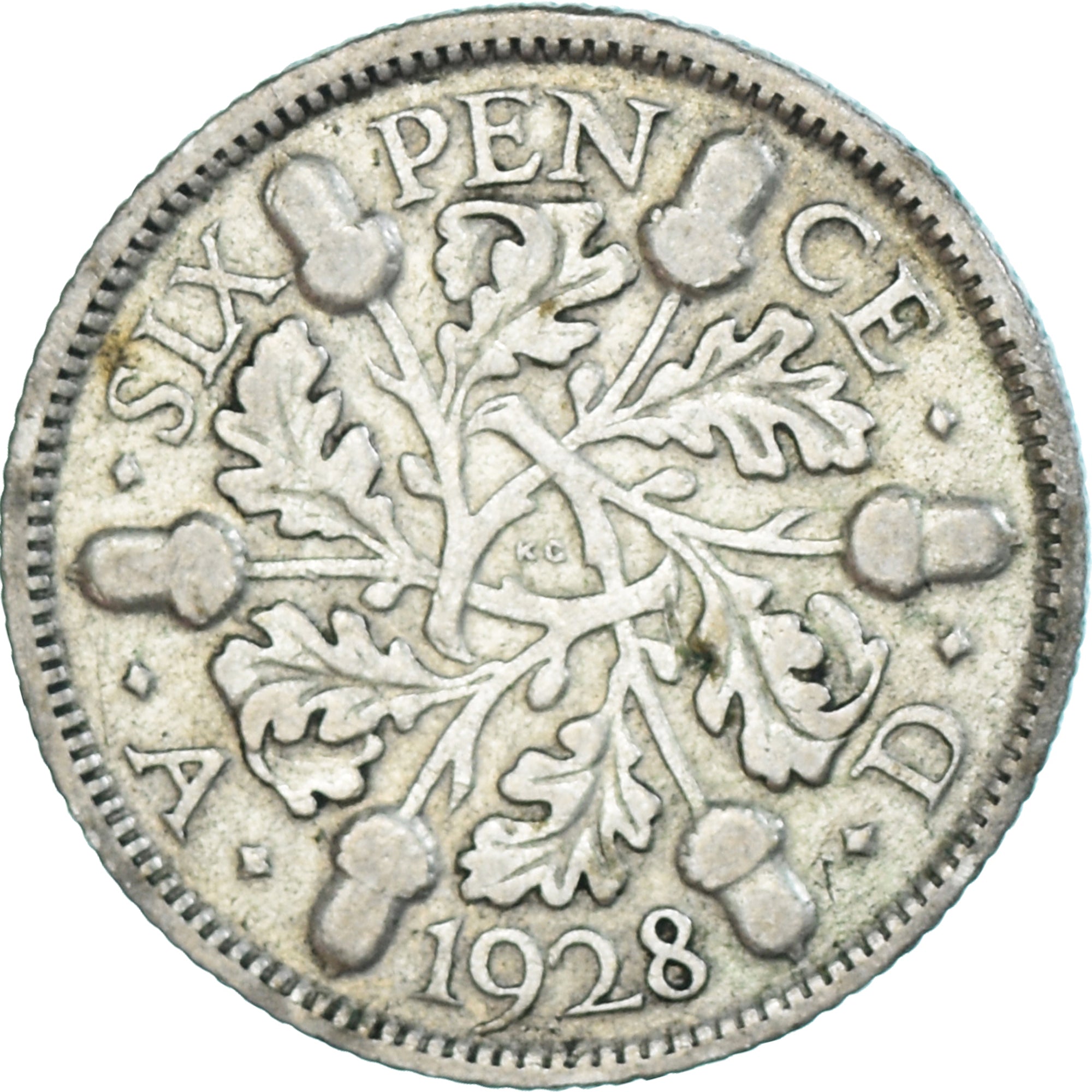 Coin, Great Britain, George V, 6 Pence, 1928, EF(40-45), Silver, KM:832