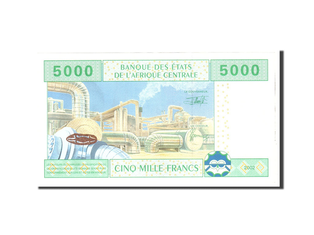 Billete, 5000 Francs, 2002, Estados del África central, KM:209U, Undated, SC