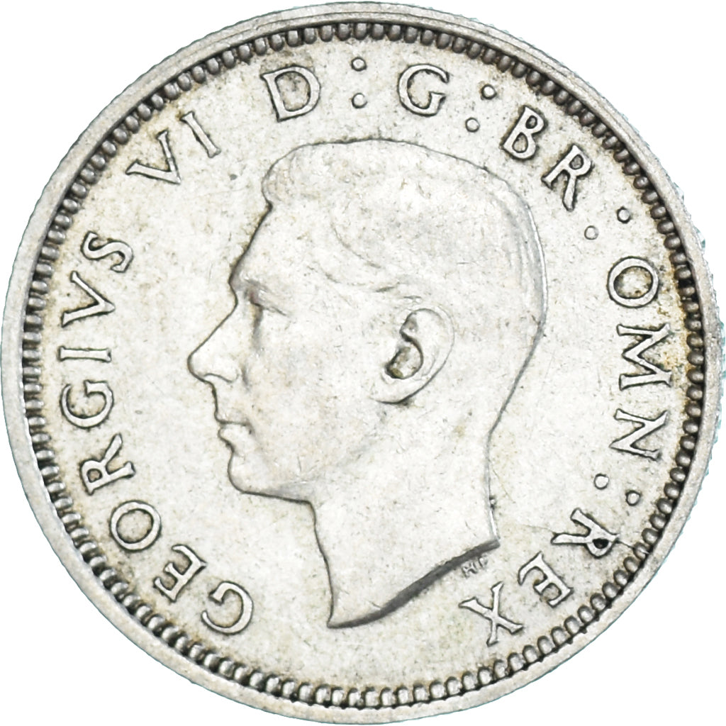 Coin, Great Britain, George VI, 6 Pence, 1942, AU(50-53), Silver, KM:852