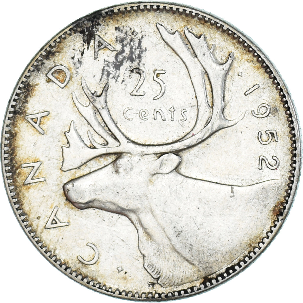 Coin, Canada, George VI, 25 Cents, 1952, Royal Canadian Mint, Ottawa, EF(40-45)