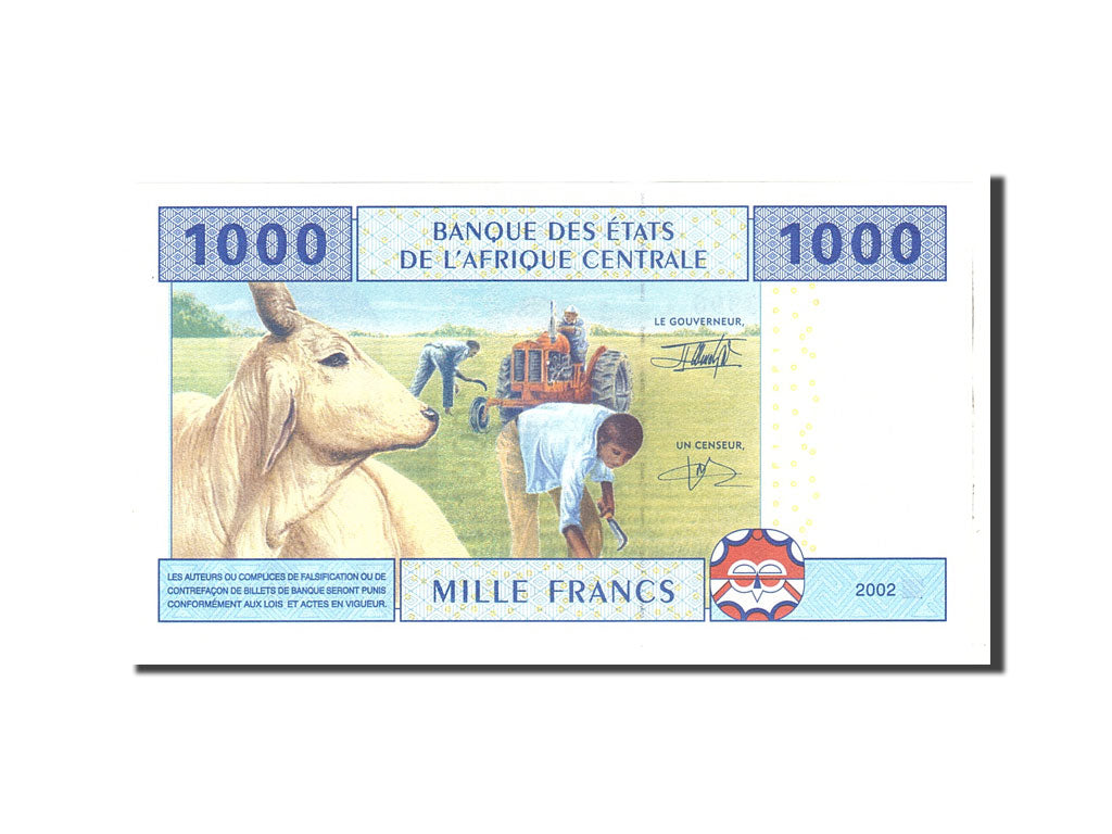 Banknote, Central African States, 1000 Francs, 2002, Undated, KM:507F