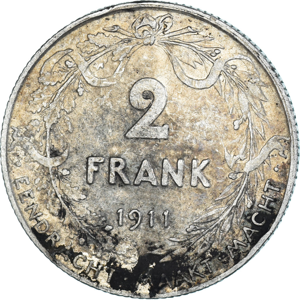 Monnaie, Belgique, 2 Francs, 2 Frank, 1911, TB+, Argent, KM:75