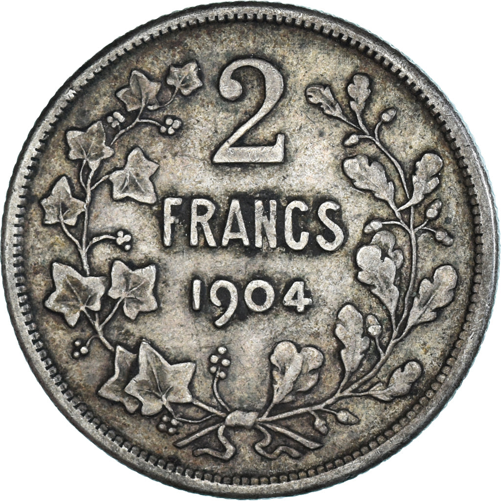 Coin, Belgium, 2 Francs, 2 Frank, 1904, VF(30-35), Silver, KM:59