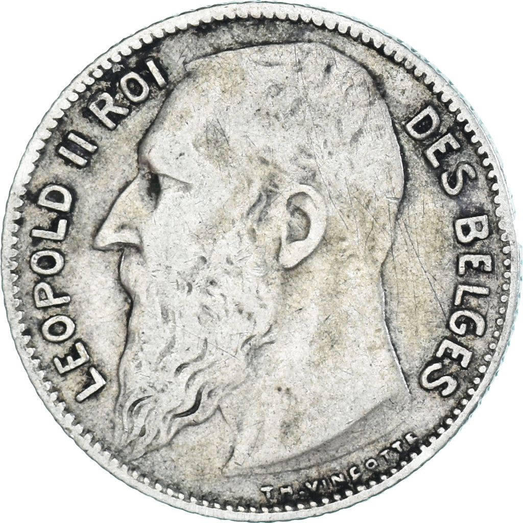 Coin, Belgium, Leopold II, Franc, 1909, VF(30-35), Silver, KM:57.1