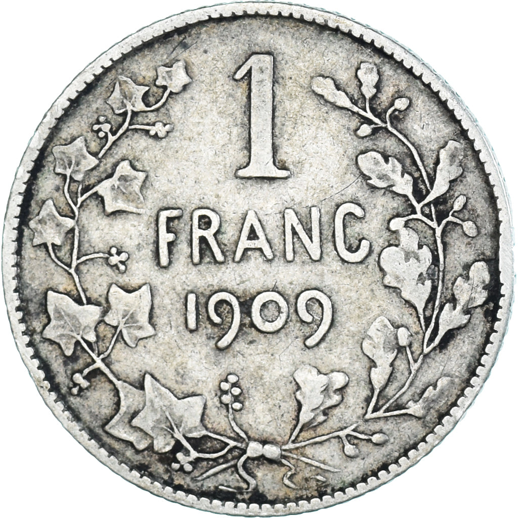 Coin, Belgium, Leopold II, Franc, 1909, VF(30-35), Silver, KM:57.1
