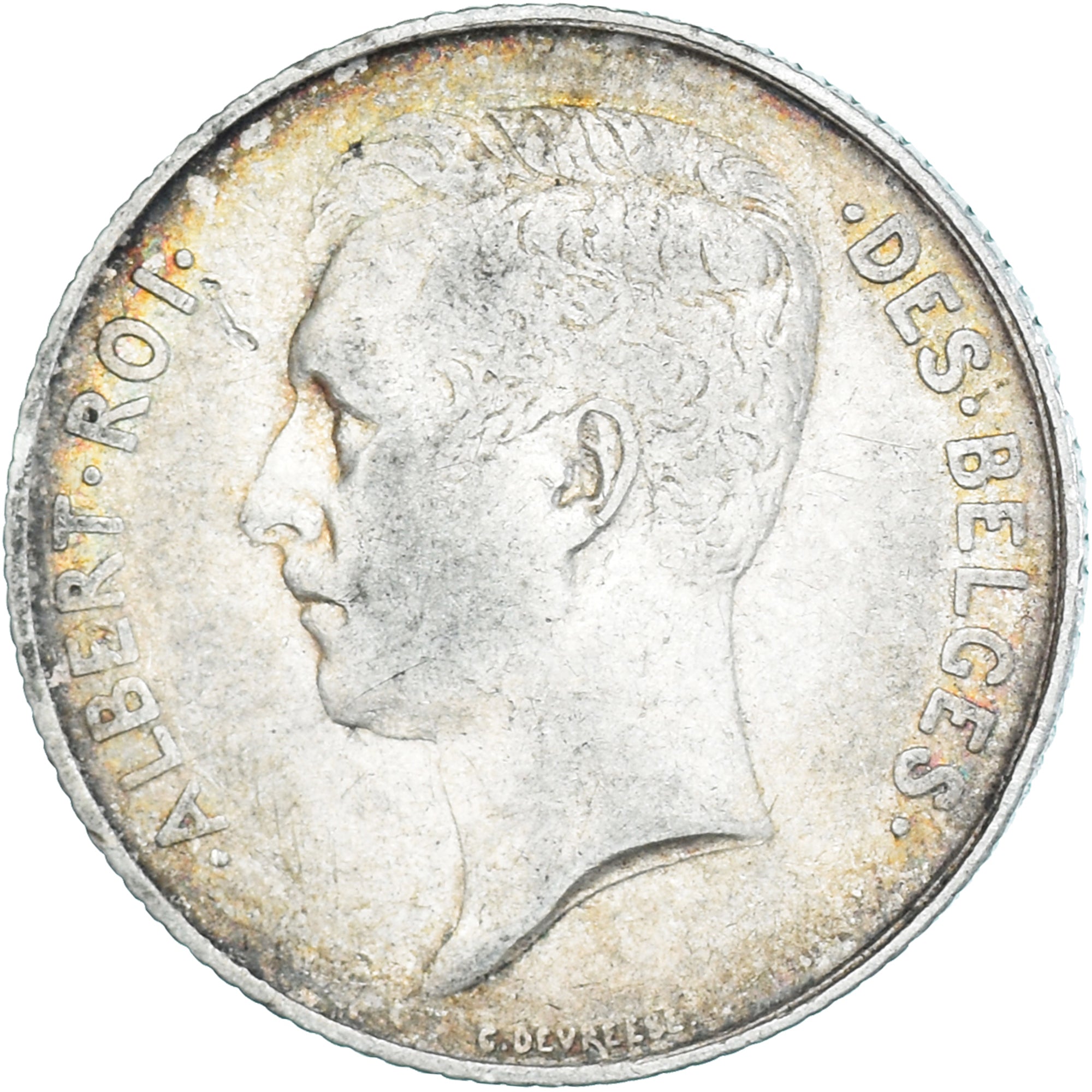 Coin, Belgium, Albert I, Franc, 1912, EF(40-45), Silver, KM:72
