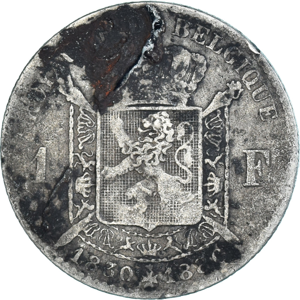 Coin, Belgium, Leopold II, Franc, 1880, VG(8-10), Silver, KM:38