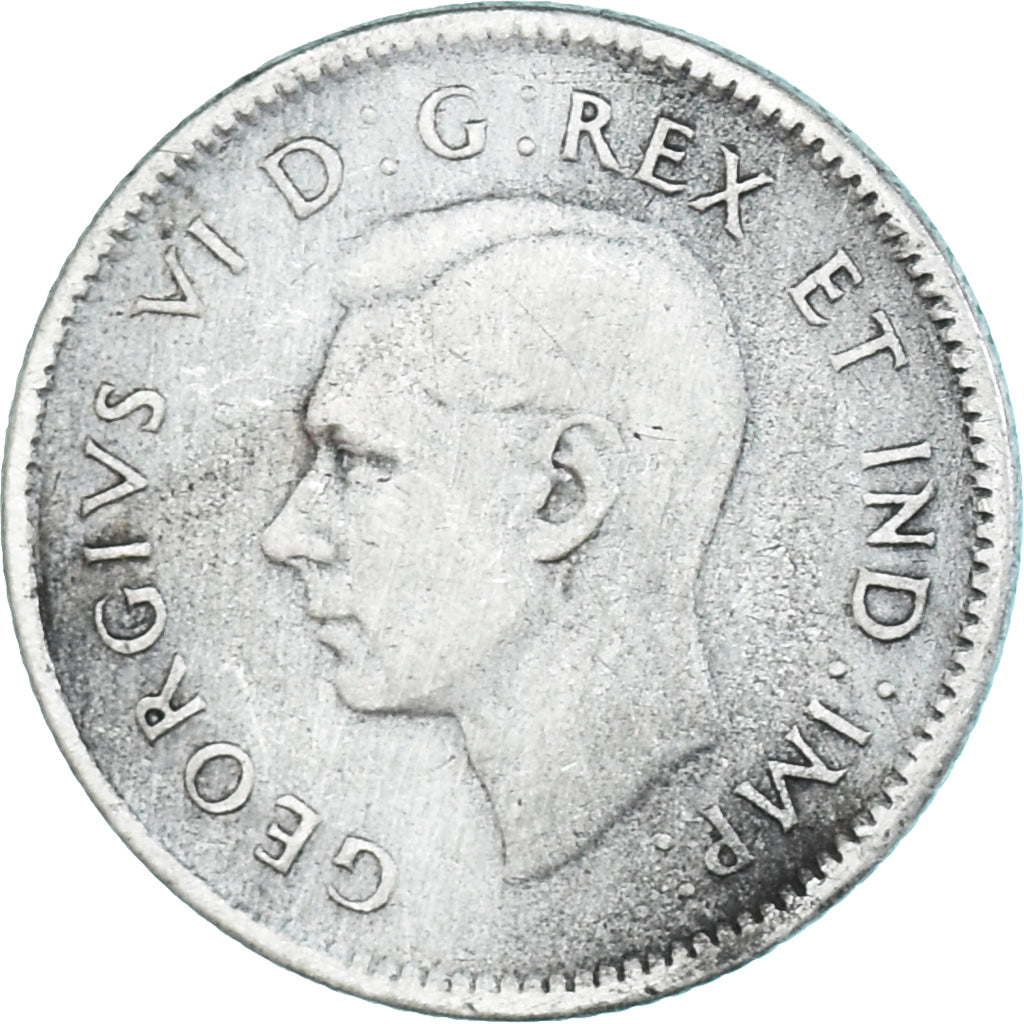 Coin, Canada, George VI, 10 Cents, 1947, Royal Canadian Mint, Ottawa, EF(40-45)