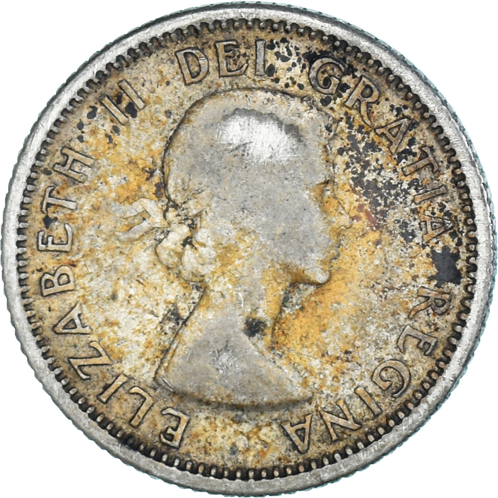 Moneta, Canada, Elizabeth II, 10 Cents, 1957, Royal Canadian Mint, Ottawa