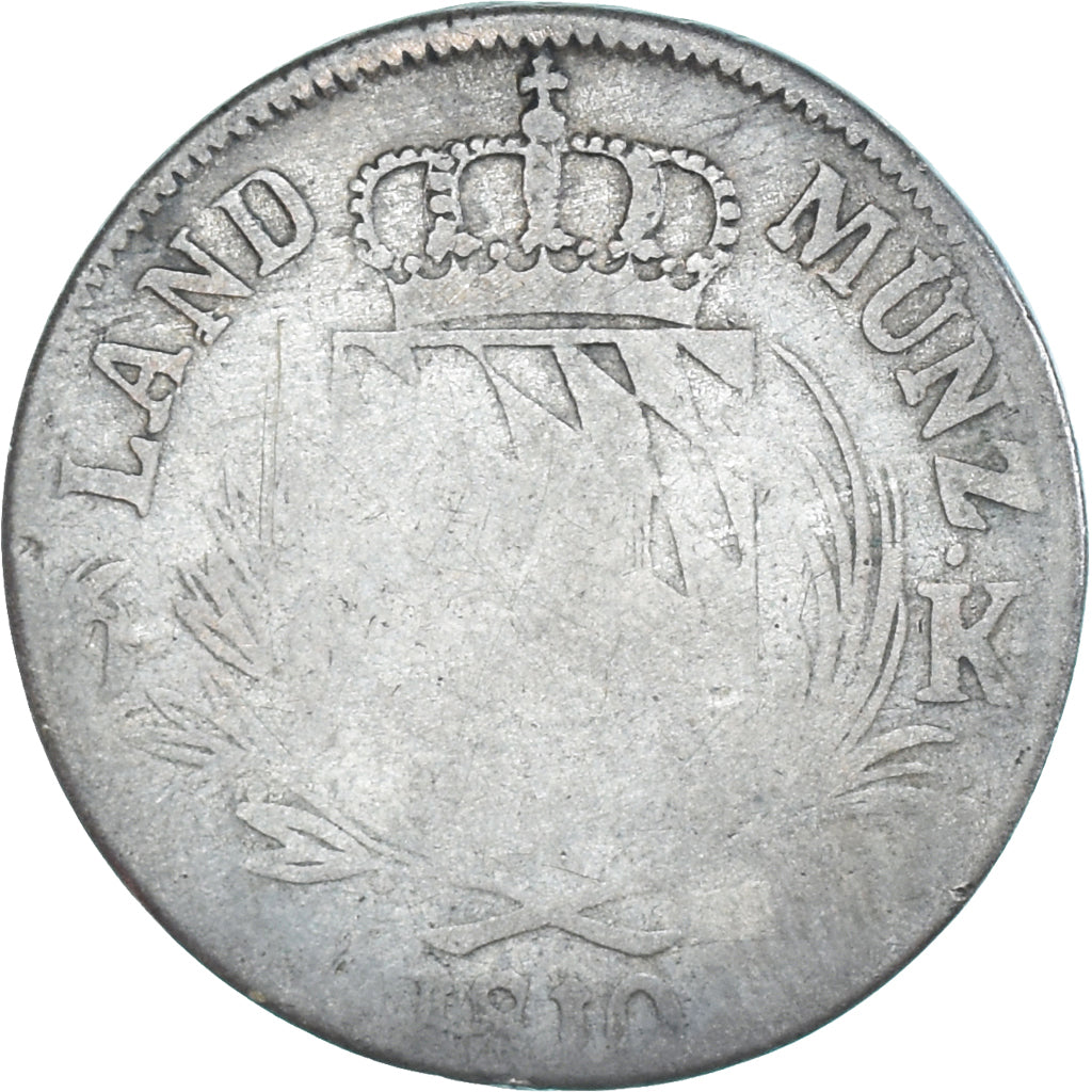 Coin, German States, BAVARIA, Maximilian IV, Josef, 6 Kreuzer, 1810, VG(8-10)