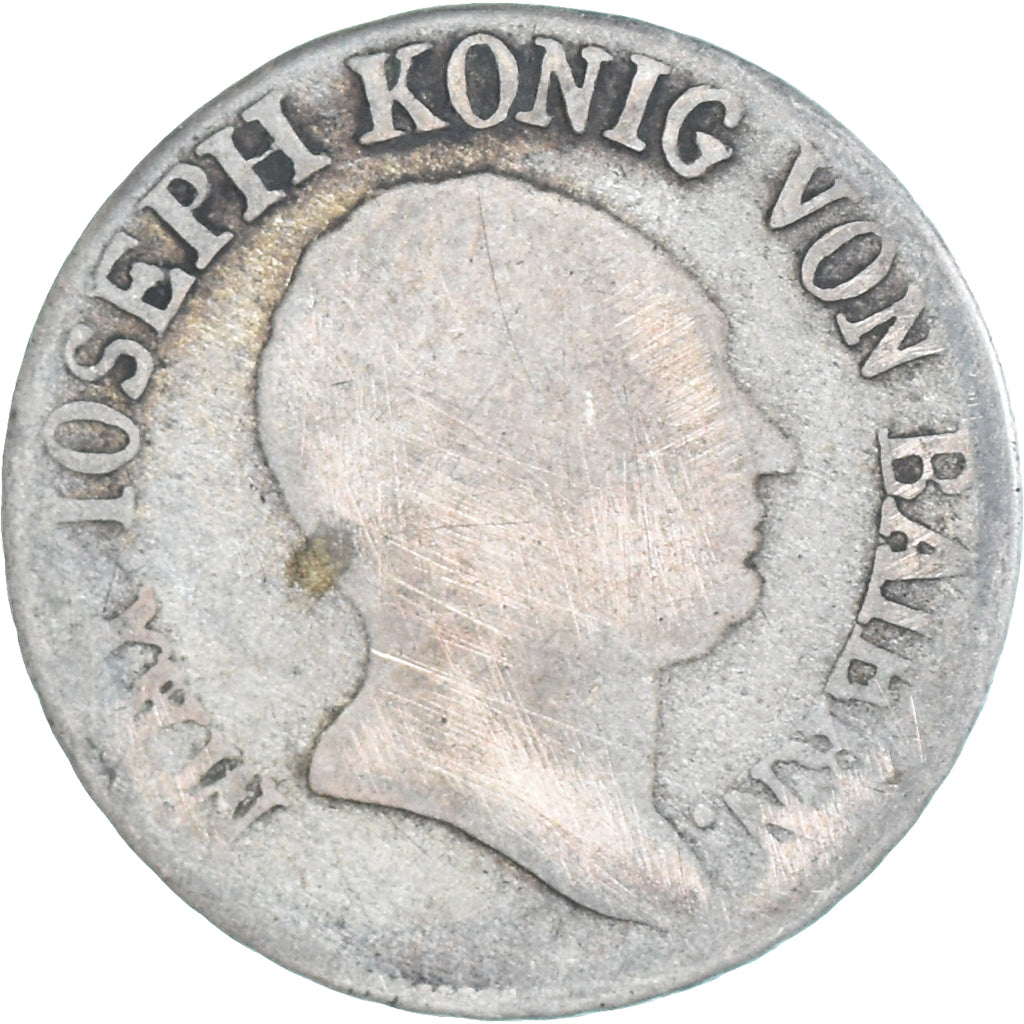 Coin, German States, BAVARIA, Maximilian IV, Josef, 6 Kreuzer, 1816, VF(20-25)