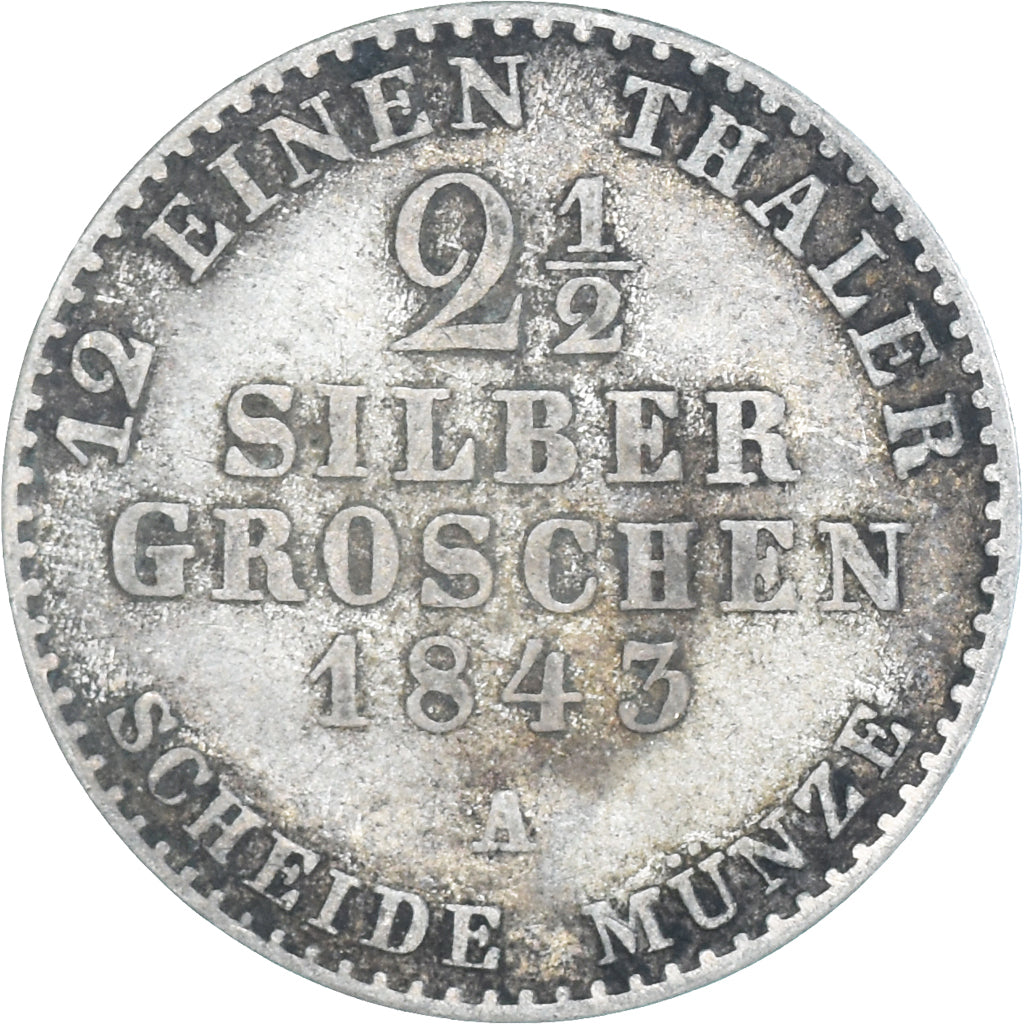 Moneta, Stati tedeschi, PRUSSIA, Friedrich Wilhelm IV, 2-1/2 Silber Groschen