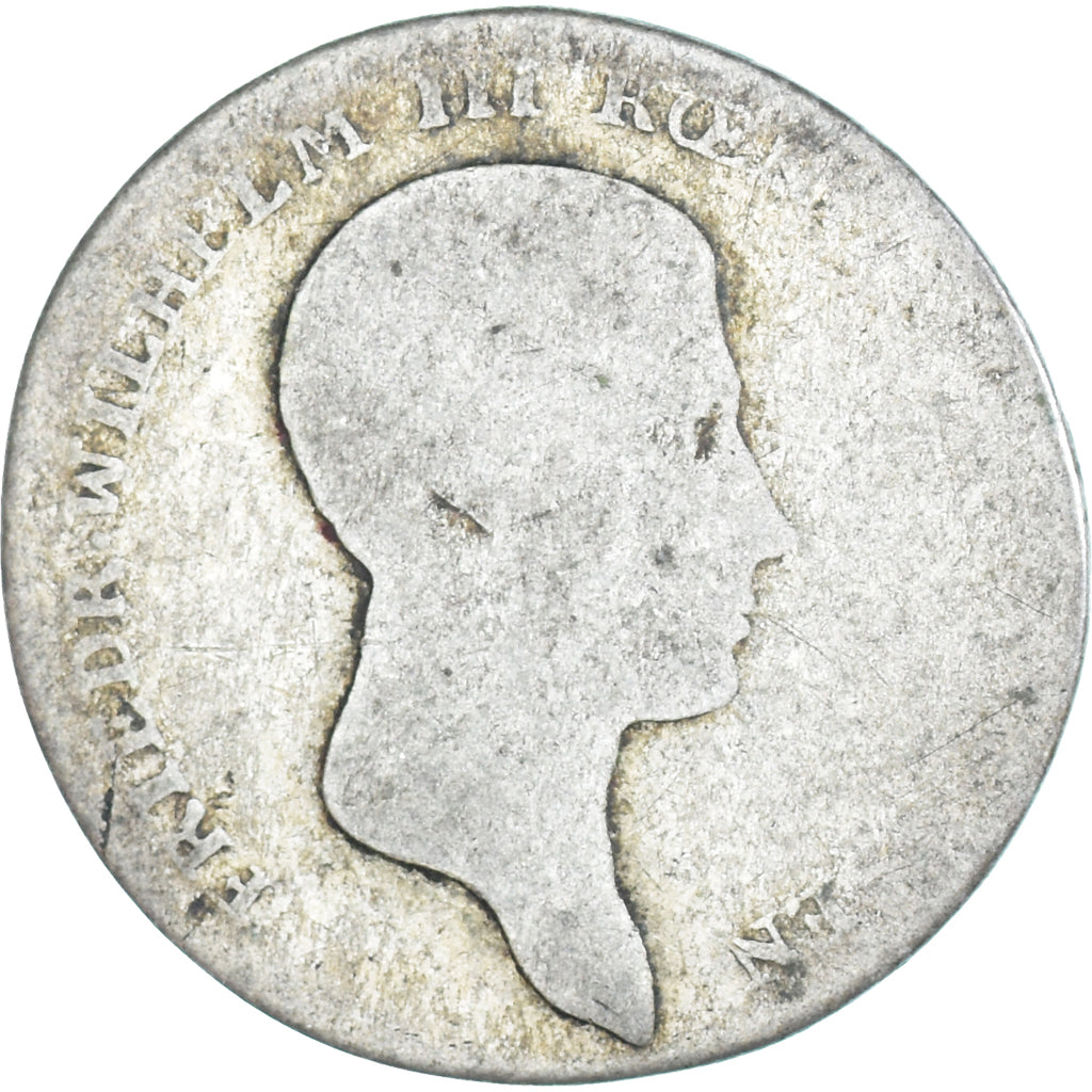 Moneda, Estados alemanes, PRUSSIA, Friedrich Wilhelm III, 1/6 Thaler, 1812, BC