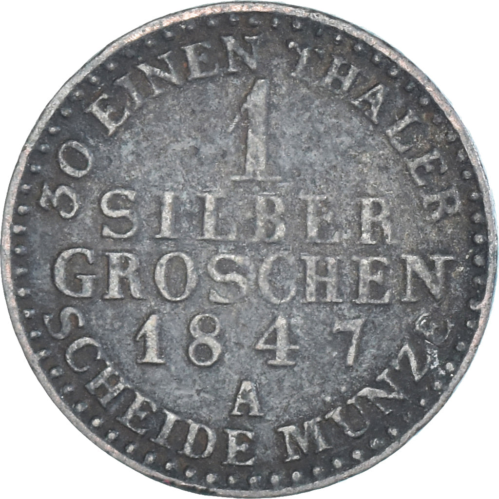 Moneta, Stati tedeschi, Friedrich Wilhelm IV, Groschen, 1/30 Thaler, 1847