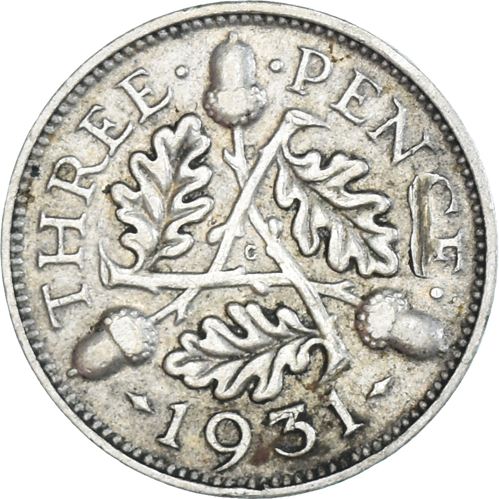 Moneta, Gran Bretagna, George VI, 3 Pence, 1931, BB, Nichel-ottone, KM:873