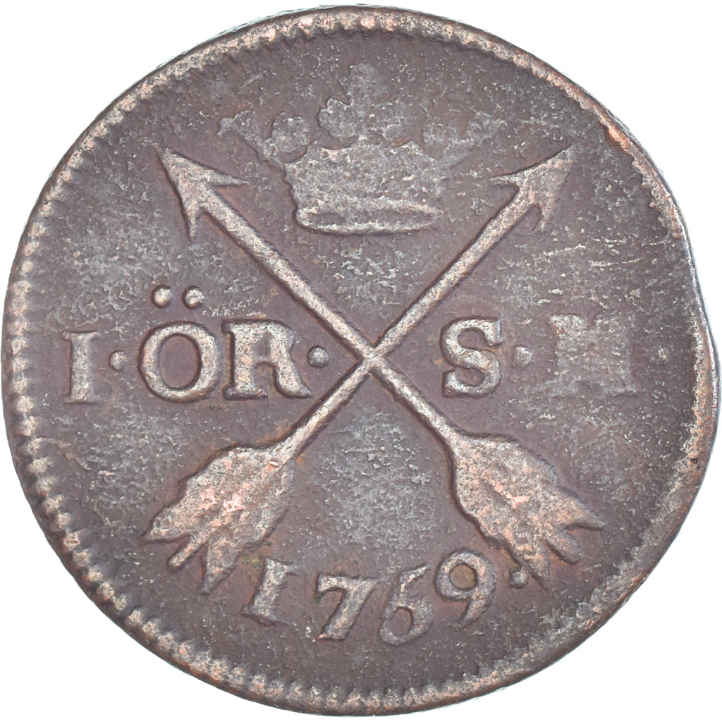 Moneta, Svezia, Adolf Frederick, Ore, S.M., 1769, MB+, Rame, KM:460