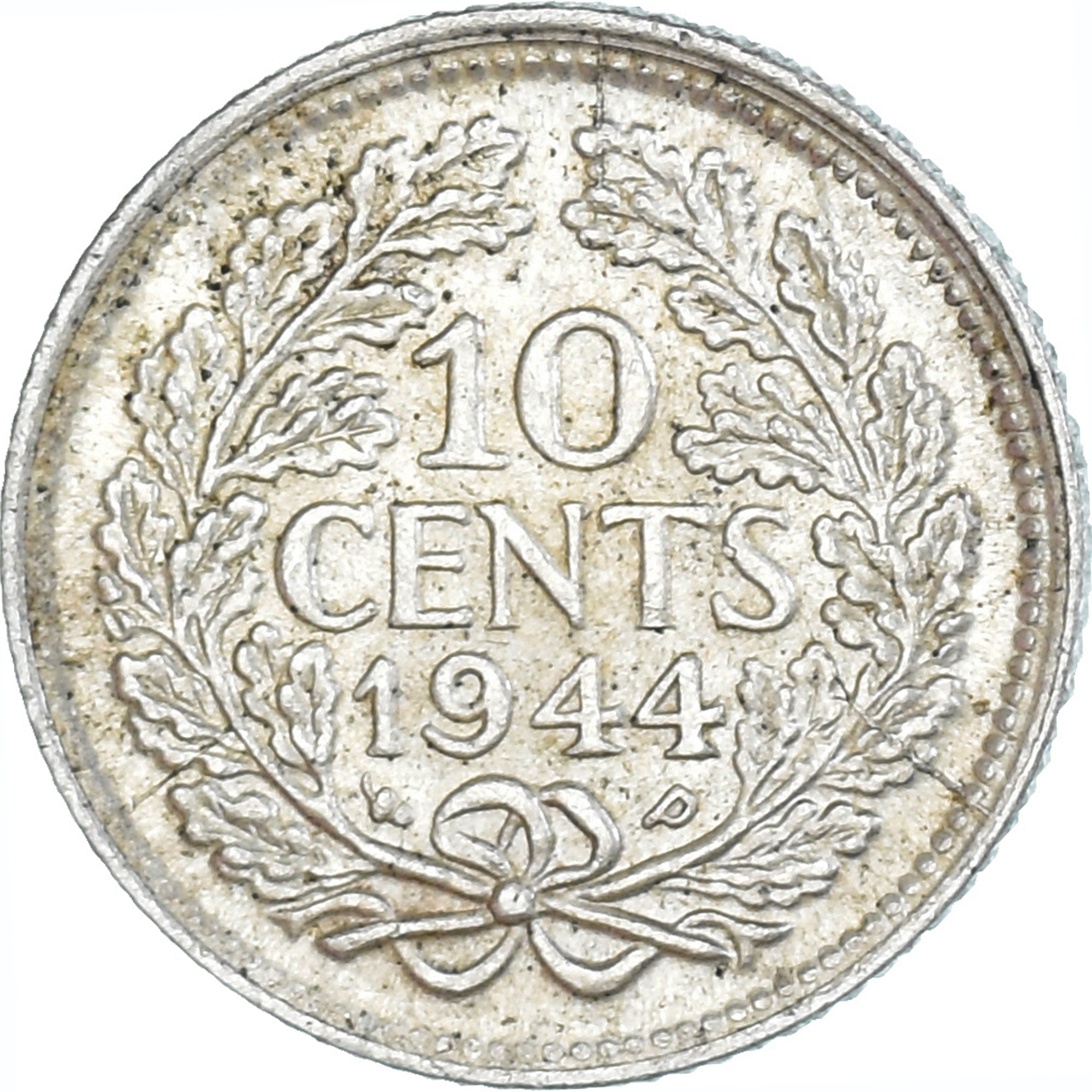 Münze, Niederlande, Wilhelmina I, 10 Cents, 1944, SS+, Silber, KM:163