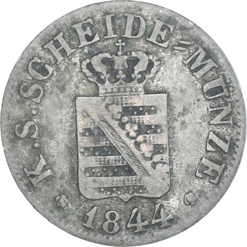 Monnaie, Etats allemands, SAXONY-ALBERTINE, Friedrich August II, 1/2