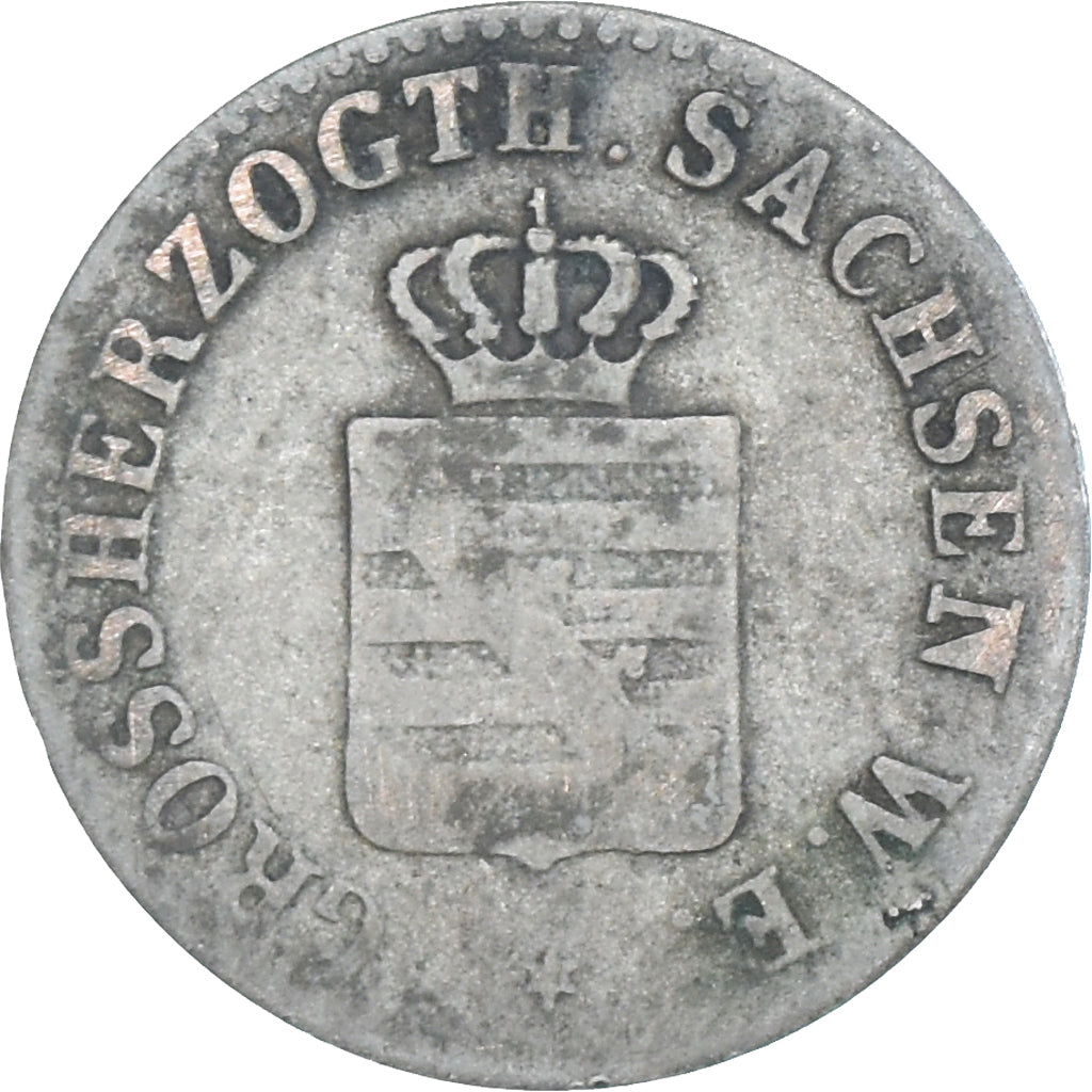 Coin, German States, SAXE-WEIMAR-EISENACH, 1/2 Silber Groschen, 1840, VF(20-25)