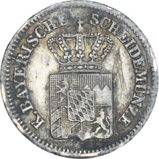 Moneta, Stati tedeschi, BAVARIA, Maximilian II, Kreuzer, 1862, BB, Argento