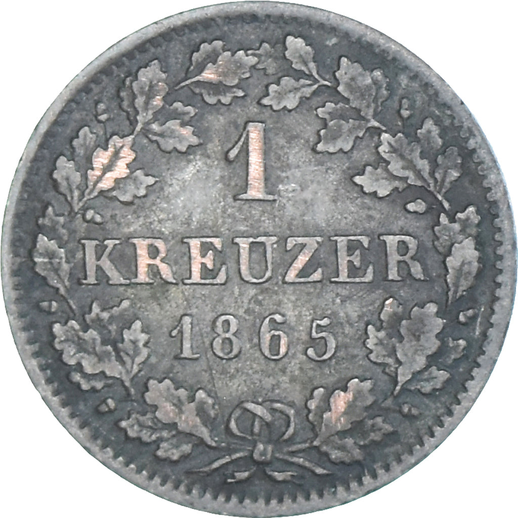 Monnaie, Etats allemands, BAVARIA, Ludwig II, Kreuzer, 1865, TB+, Argent, KM:873