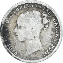 Coin, Great Britain, Victoria, 3 Pence, 1880, VF(20-25), Silver, KM:730
