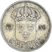 Münze, Schweden, Gustaf V, 25 Öre, 1938, S+, Silber, KM:785