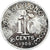 Münze, Ceylon, Edward VII, 10 Cents, 1908, S, Silber, KM:97