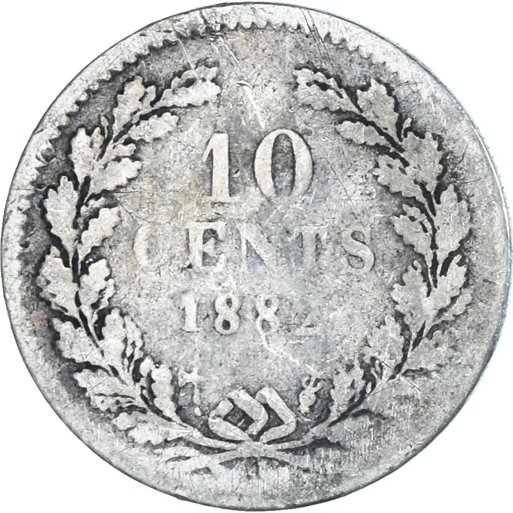 Munten, Nederland, William III, 10 Cents, 1882, FR, Zilver, KM:80