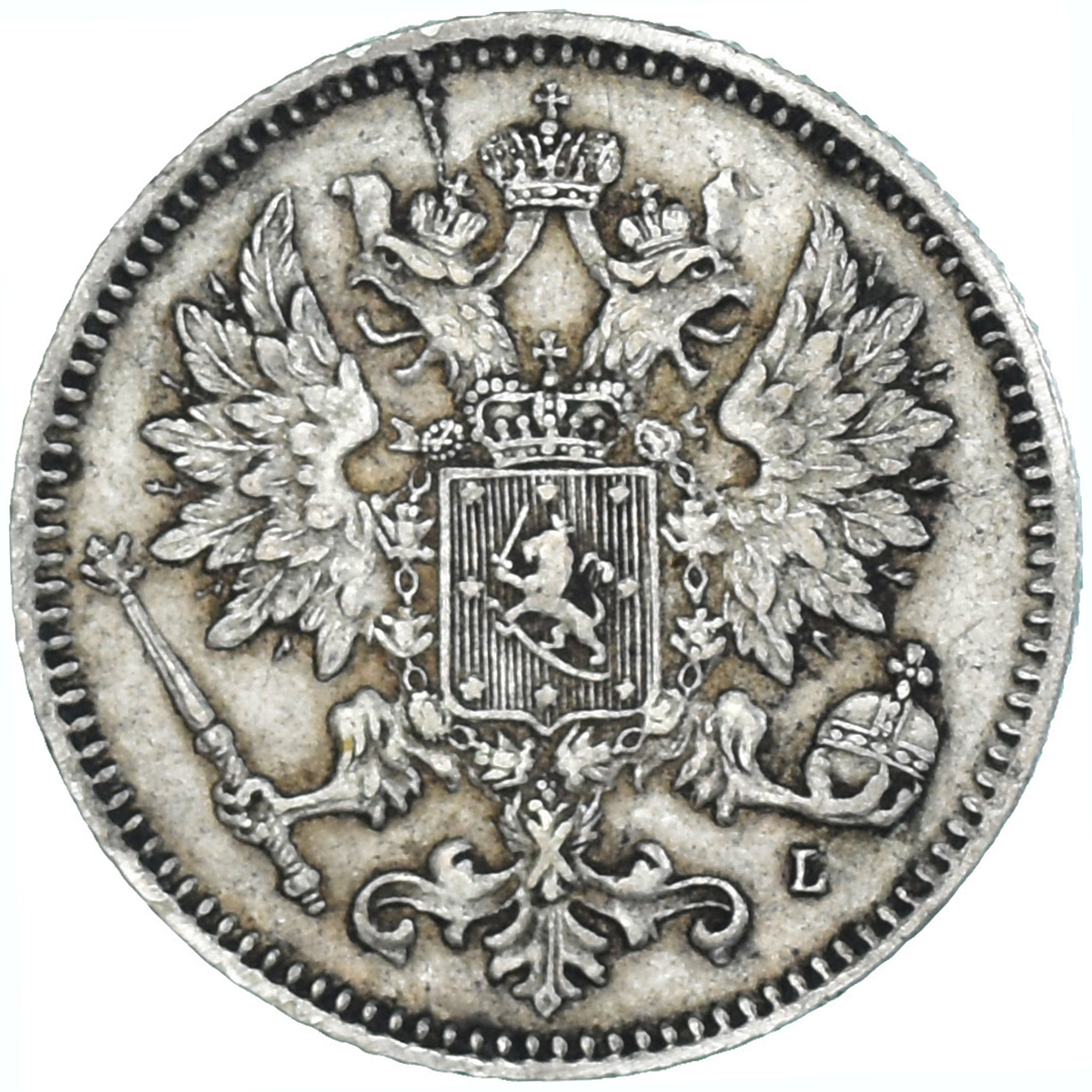 Coin, Finland, Nicholas II, 25 Penniä, 1890, EF(40-45), Silver, KM:6.2