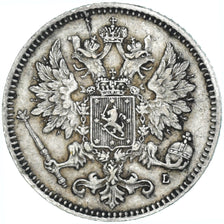 Coin, Finland, Nicholas II, 25 Penniä, 1890, EF(40-45), Silver, KM:6.2