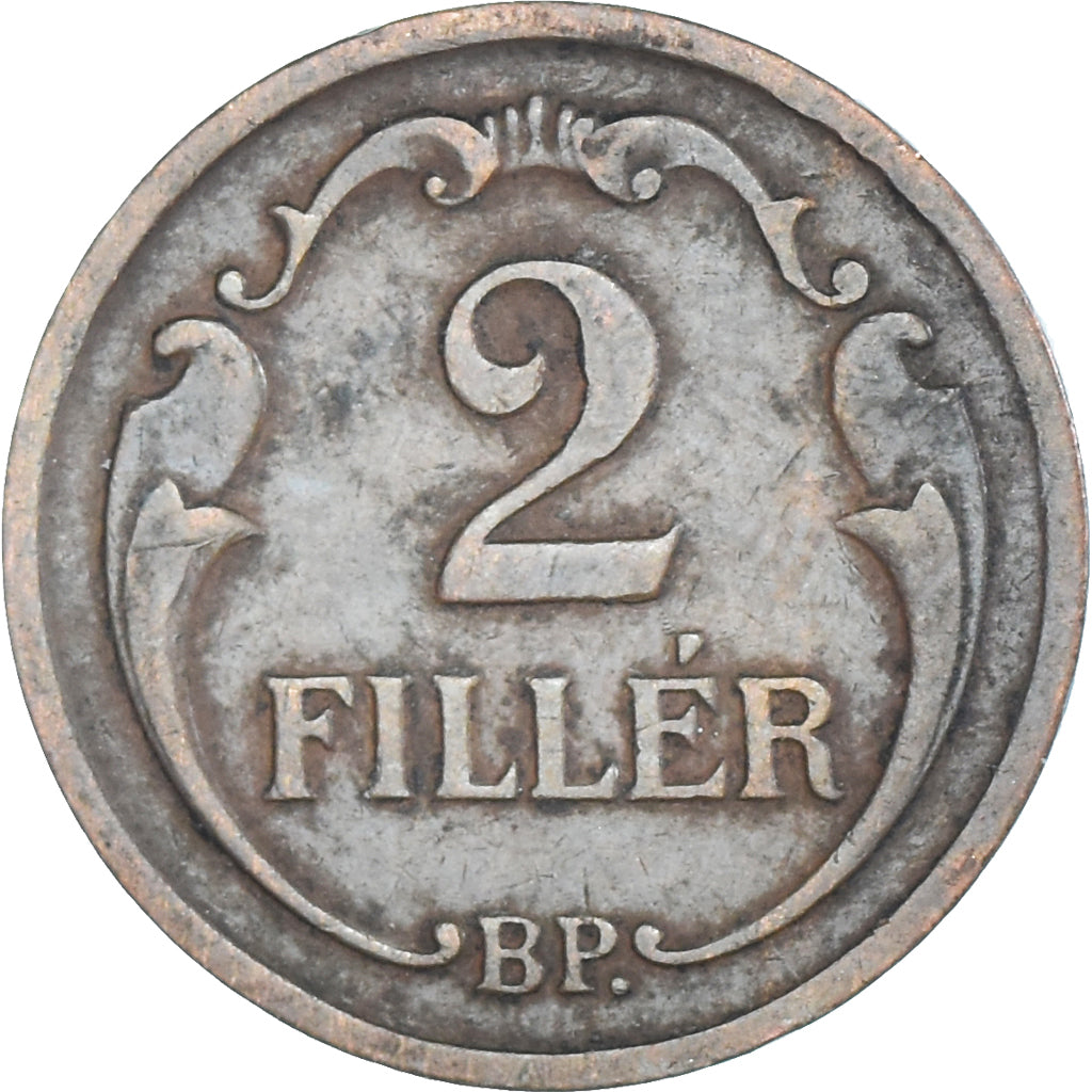 Coin, Hungary, 2 Filler, 1935, Budapest, EF(40-45), Bronze, KM:506