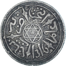 Coin, Morocco, 'Abd al-Aziz, 1/2 Dirham, 1898 (1316), Paris, AU(50-53), Silver